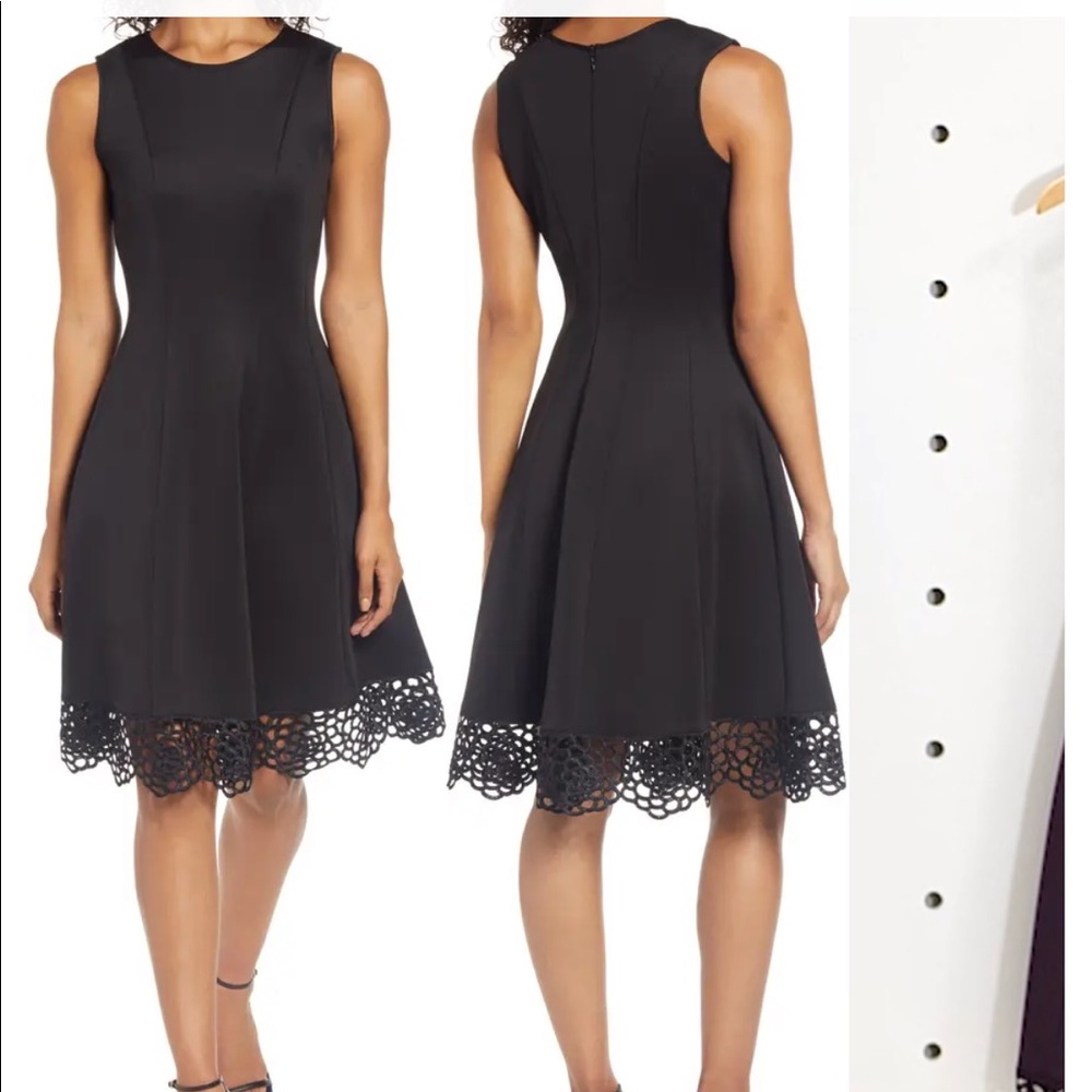 Donna Rico Sleeveless Fit and Flare Black Dress Size 8
